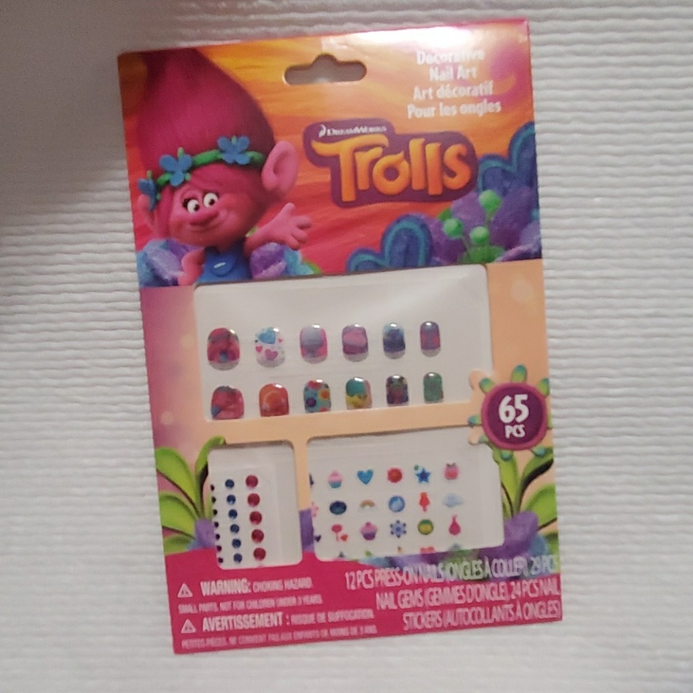 Trolls decorative nail art set